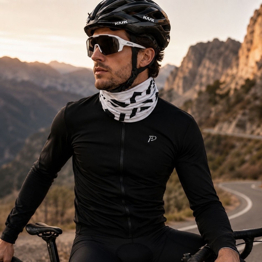 Daiwa Neck Gaiter Face Shield White Black Logo Sporty Fishing Cycling OSFA